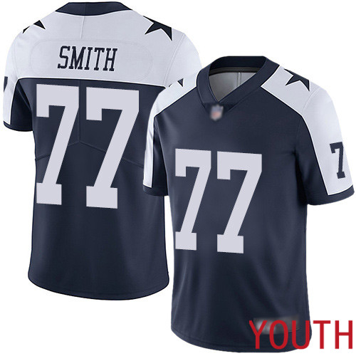 Youth Dallas Cowboys Limited Navy Blue Tyron Smith Alternate #77 Vapor Untouchable Throwback NFL Jersey->women nfl jersey->Women Jersey